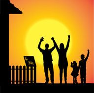 Vector silhouette of family N565