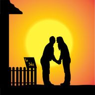 Vector Silhouette Of People N661