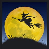 witch and the full moon