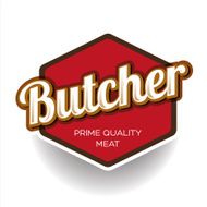 Butcher Shop Design Element Label or Badge