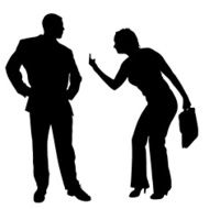 Vector silhouette of couple N339