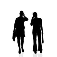 Vector silhouette of a businesswoman N72