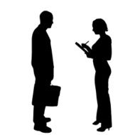 Vector silhouette of businesspeople N14