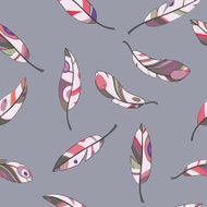 cute pattern of colored pens on a grey background