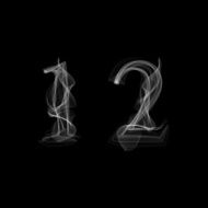 Smoke font Numbers 1 2