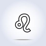 Simplistic leo zodiac star sign