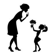 Mother and Daughter (vector) N2