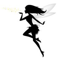 Silhouette of a fairy for you design N2