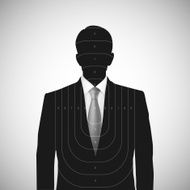 Human silhouette target Unknown person