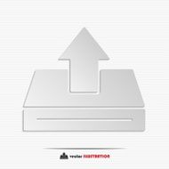 Abstract upload web icon