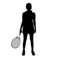 Vector silhouette of the woman N105
