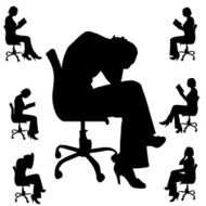 Vector Silhouette Of People N665