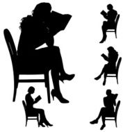 Vector Silhouette Of People N666