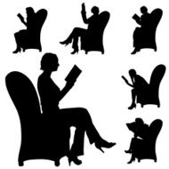 Vector Silhouette Of People N668