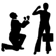 Vector silhouettes of business people N116