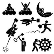 Business Businessman Work Concept Pictogram