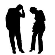 Vector silhouettes of business people N119