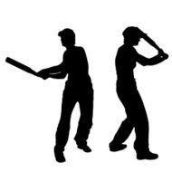 Vector silhouette of the woman N108