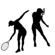 Vector silhouette of the woman N109