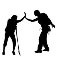 Vector silhouette of woman N324