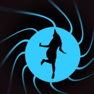 Vector silhouettes of woman N92