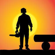 Vector silhouette of a man N740