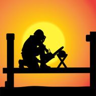 Vector silhouette of a man N741
