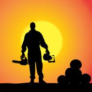 Vector silhouette of a man N744