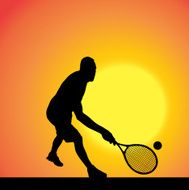 Vector silhouette of a man N749