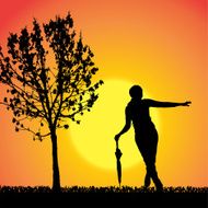Vector Silhouette Of People N670