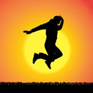Vector silhouette of man N151