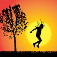 Vector Silhouette Of People N672