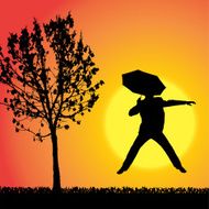 Vector Silhouette Of People N673