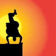 Vector silhouette of man N153