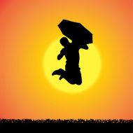 Vector Silhouette Of People N675