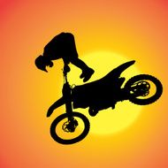 Vector silhouette of extreme jumps
