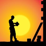 Vector silhouette of a man N753