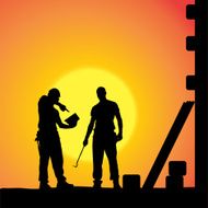 Vector silhouette of a man N755