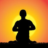 Vector silhouette of woman N339