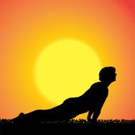 Vector silhouette of woman N346