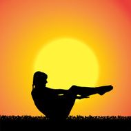 Vector silhouette of woman N348