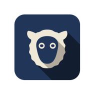 sheep face flat icon