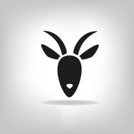 black silhouette of goat