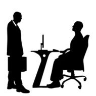 Vector silhouettes of people N191