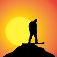 Vector silhouette of a man N756