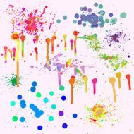 ink and paint spatter set