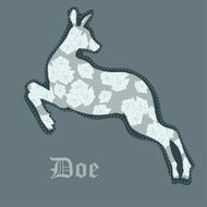 Silhouette of doe