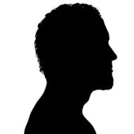 Vector silhouette of a man N757
