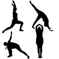 Vector silhouette of a woman N1696
