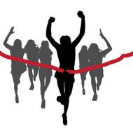 Vector silhouettes of runners